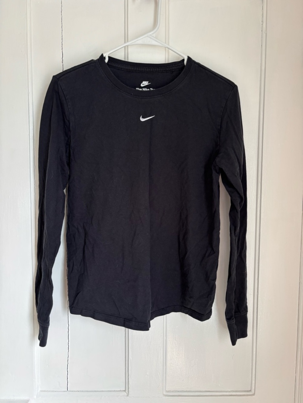 Nike Black Tee with White Logo Print